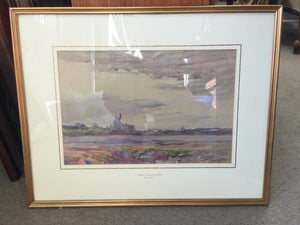 Robert Graham Dryden Alexander, watercolour – Windmill on the Norfolk Broads