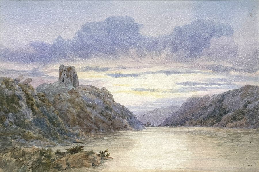 Samuel Parrott, watercolour – Dolbadarn Castle, Llyn Padarn