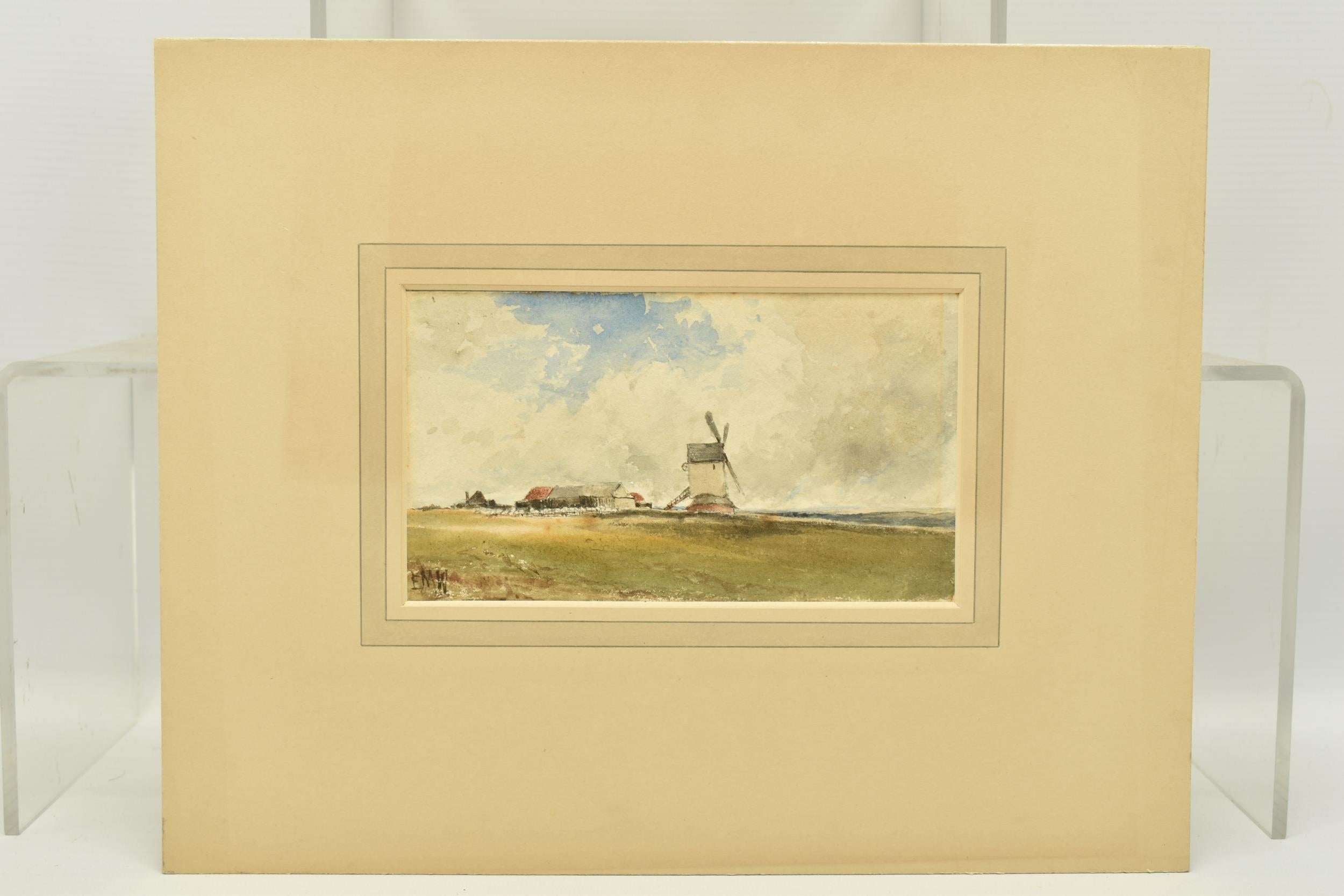 Edmund Morrison Wimperis, watercolour – Landscape With WindMill and Farm