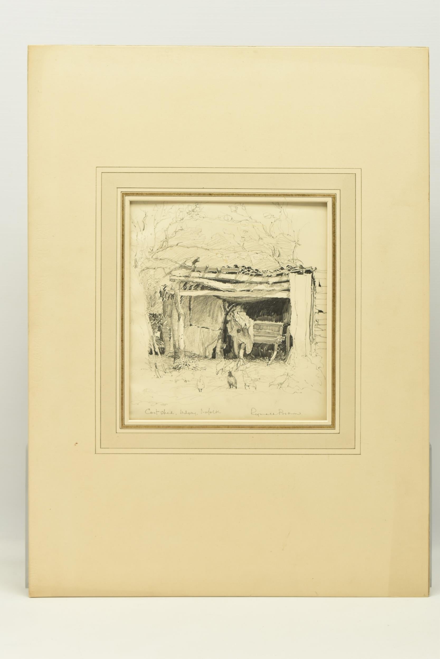 Reginald Brown, pencil on paper – Cart Shed, Norfolk