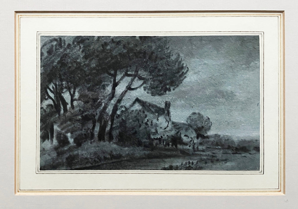 Dr Thomas Monro (c.1790s). Black chalk, wash and brush landscape