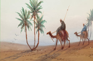Bedouins, Suez Desert, Cairo, (1919). Douglas Houzen Pinder watercolour